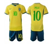 Men's Brazil #10 PELE National Team FIFA x World Cup 2026 Home On Field Jersey