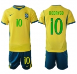 Men's Brazil #10 RODRYGO National Team FIFA x World Cup 2026 Home On Field Jersey