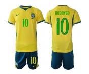 Men's Brazil #10 RODRYGO National Team FIFA x World Cup 2026 Home On Field Jersey
