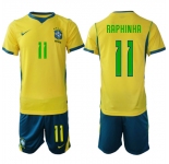 Men's Brazil #11 RAPHINHA National Team FIFA x World Cup 2026 Home On Field Jersey