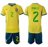 Men's Brazil #2 DANILO National Team FIFA x World Cup 2026 Home On Field Jersey