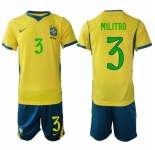 Men's Brazil #3 MILITAO National Team FIFA x World Cup 2026 Home On Field Jersey