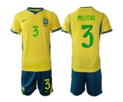 Men's Brazil #3 MILITAO National Team FIFA x World Cup 2026 Home On Field Jersey