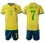 Men's Brazil #7 VINI JR National Team FIFA x World Cup 2026 Home On Field Jersey