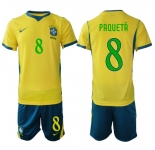 Men's Brazil #8 PAQUETA National Team FIFA x World Cup 2026 Home On Field Jersey