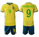 Men's Brazil #9 RICHARLISON National Team FIFA x World Cup 2026 Home On Field Jersey
