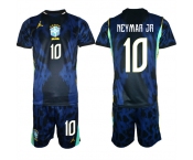 Men's Brazil national football team #10 Neymar Jr Navy 2026 Away Soccer Jersey Suit