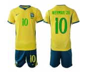 Men's Brazil national football team #10 Neymar Jr Yellow 2026 Soccer Jersey Suit