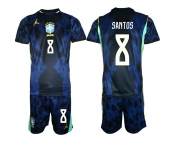 Men's Brazil national football team #8 Andrey Santos Navy 2026 Away Soccer Jersey Suit