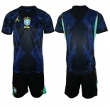Men's Brazil national football team Blank Navy 2026 Away Soccer Jersey Suit