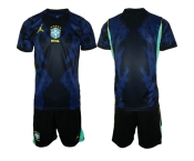 Men's Brazil national football team Blank Navy 2026 Away Soccer Jersey Suit