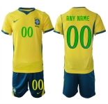 Men's Brazil national football team Custom Yellow 2026 Soccer Jersey Suit