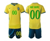 Men's Brazil national football team Custom Yellow 2026 Soccer Jersey Suit