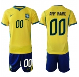 Men's Brazil national football team Custom Yellow Home 2026 Soccer Jersey Suit