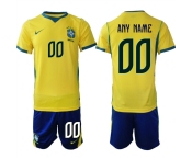 Men's Brazil national football team Custom Yellow Home 2026 Soccer Jersey Suit