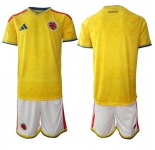 Men's Colombia Blank or Custom Team FIFA x World Cup 2026 Home Yellow On Field Jersey