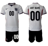 Men's England Custom 2026 White Home Soccer Jersey Suit