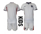 Youth England 2026 White Home Soccer Jersey Suit