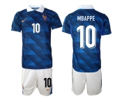 Men's France #10 Mbappé Navy 2026 Home Soccer Jersey Suit
