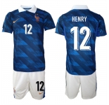 Men's France #12 HENRY National Team FIFA x World Cup 2026 Home On Field Jersey