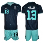 Men's Germany #13 Thomas Müller Navy 2026 Away Soccer Jersey Suit