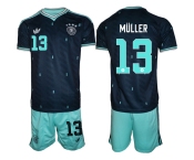 Men's Germany #13 Thomas Müller Navy 2026 Away Soccer Jersey Suit