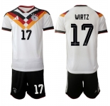 Men's Germany #17 WIRTZ National Team FIFA x World Cup 2026 Home White On Field Jersey