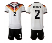 Men's Germany #2 RUDIGER National Team FIFA x World Cup 2026 Home White On Field Jersey