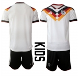 Youth Germany Blank White 2025 26 Home Soccer Jersey Suit