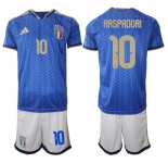 Men's Italy #10 RASPADORI National Team FIFA x World Cup 2026 Home Blue On Field Jerseys