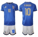 Men's Italy #10 R.BAGGIO National Team FIFA x World Cup 2026 Home Blue On Field Jerseys
