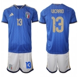 Men's Italy #13 UICARIO National Team FIFA x World Cup 2026 Home Blue On Field Jerseys