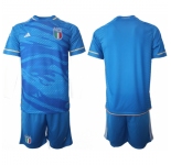 Men's Italy Blank Blue 2023-24 Home Soccer Jersey