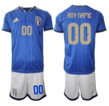 Men's Italy Custom Any Name And Number National Team FIFA x World Cup 2026 Home Blue On Field Jerseys