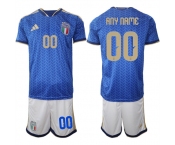 Men's Italy Custom Any Name And Number National Team FIFA x World Cup 2026 Home Blue On Field Jerseys
