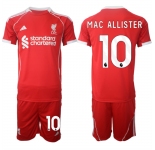 Men's Liverpool #10 Alexis Mac Allister 2025 Red Home Soccer Jersey Suit