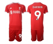 Men's Liverpool #9 Darwin 2025 Red Home Soccer Jersey Suit