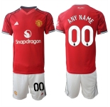 Men's Manchester United Custom 2025-26 Red Home Soccer Jersey Suit