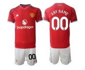 Men's Manchester United Custom 2025-26 Red Home Soccer Jersey Suit