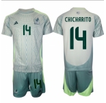 Kid Mexico #14 Chicharito 2024 Away Soccer
