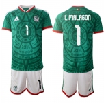 Men's Mexico #1 L.MALAGON National Team FIFA x World Cup 2026 Home Green On Field Jersey