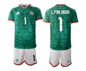 Men's Mexico #1 L.MALAGON National Team FIFA x World Cup 2026 Home Green On Field Jersey