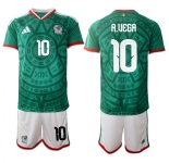 Men's Mexico #10 A.UEGA National Team FIFA x World Cup 2026 Home Green On Field Jersey