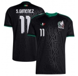Men's Mexico #11 Santiago Gimenez Black 2026 Soccer Jersey Suit