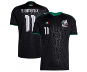 Men's Mexico #11 Santiago Gimenez Black 2026 Soccer Jersey Suit