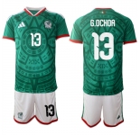 Men's Mexico #13 G.OCHOA National Team FIFA x World Cup 2026 Home Green On Field Jersey