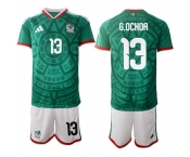Men's Mexico #13 G.OCHOA National Team FIFA x World Cup 2026 Home Green On Field Jersey