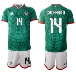 Men's Mexico #14 CHICHARITO National Team FIFA x World Cup 2026 Home Green On Field Jersey