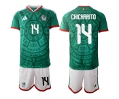Men's Mexico #14 CHICHARITO National Team FIFA x World Cup 2026 Home Green On Field Jersey