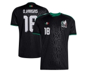 Men's Mexico #18 Obed Vargas Black 2026 Soccer Jersey Suit